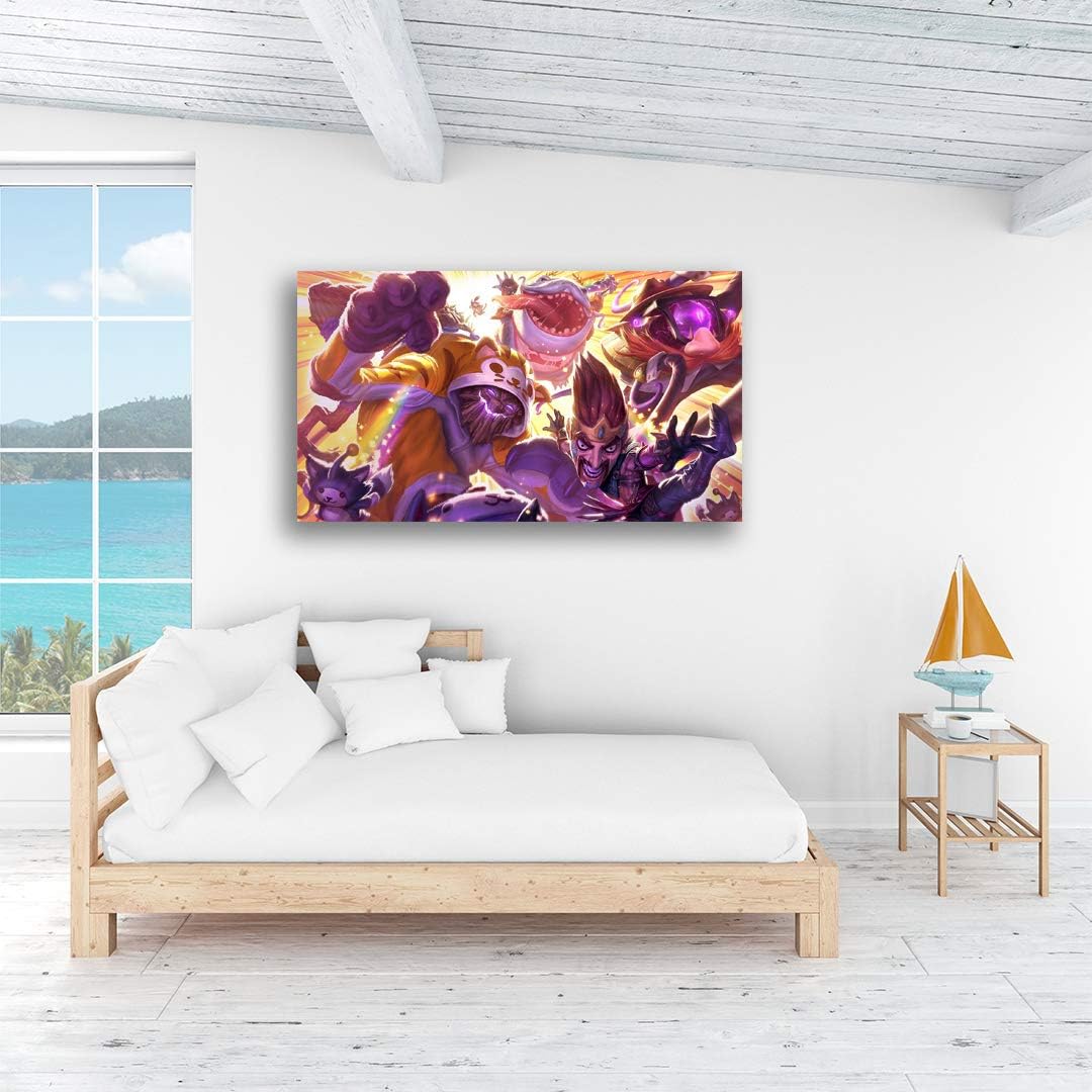 LOL Peel and Stick Wallpaper Bedroom wallpaper-47 x31 in-Poster Painting Art Home Wall Decorations Stick Wallpaper for League Legends (Draven Draven meowkai maokai)