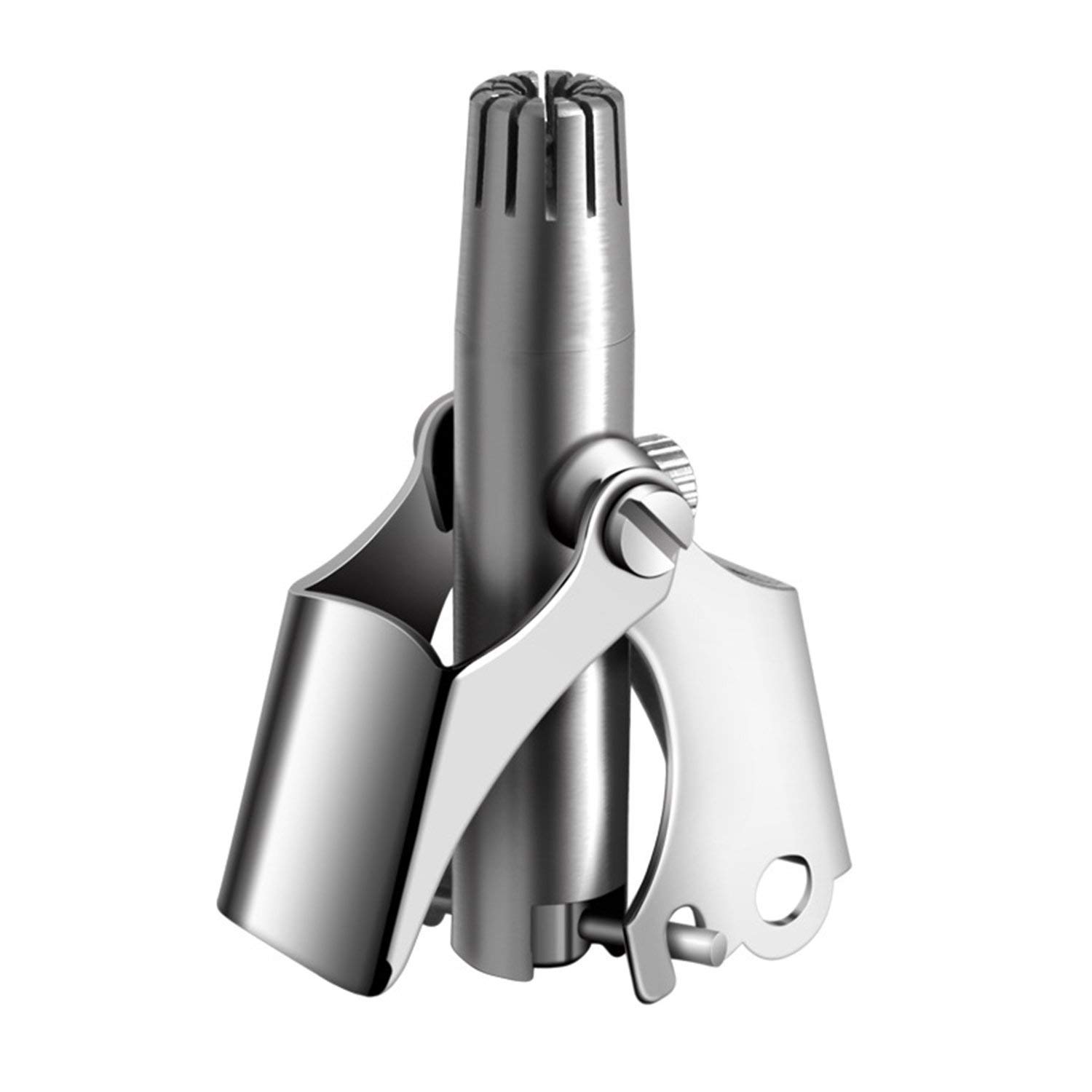 Manual Nose Ear Hair Trimmer 314 Stainless Steel Ear Nose Hair Scissors Manual Safety Trimmer Scissors Stainless Steel Nose Hair Remover Portable for Men Women (No Batteries Required)