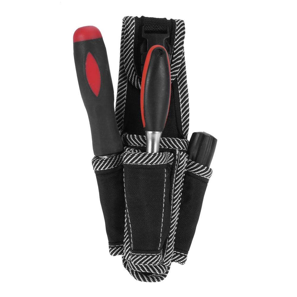 Electrician Tool Bag, Multifunctional Electrician Tool Bag Storage Tool Holder Bag Waist Pocket Pouch Belt Storage Holder Black