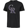 MLB Men's Distressed Imprint Match Team Color Primary Logo Word Mark T-Shirt (Arizona Diamondbacks Black, Medium)