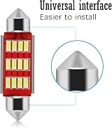 BROTOU 41mm Festoon LED Car Bulb 6pc 180LM Dome Interior License Plate Map view 3
