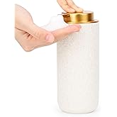 Segbeauty Ceramic Foaming Hand Soap Dispenser, 16.9oz Refillable Kitchen Bathroom Foam Soap Dispenser, 500ml Empty Liquid Soap Lotion Dispenser Foaming Pump Bottle for Modern Home Farmhouse Decor