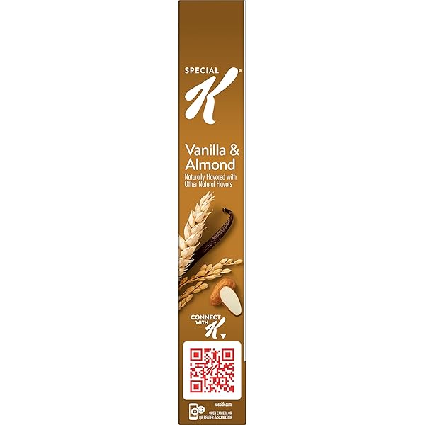 SPECIAL K COLD BREAKFAST CEREAL, 11 VITAMINS AND MINERALS, MADE WITH REAL ALMONDS, VANILLA AND ALMOND, 12.9OZ BOX (1 BOX)