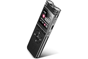 EBTOOLS Digital Voice Recorder, 1536Kbps Lossless Sound Quality Voice Activated Recording Device with Encryption and Omnidire