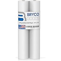 White Kraft Arts and Crafts Paper Roll – 2 Pack of 18” x 75’ (900 Inch) Rolls - Ideal for Paints, Wall Art, Easel Paper, Fade