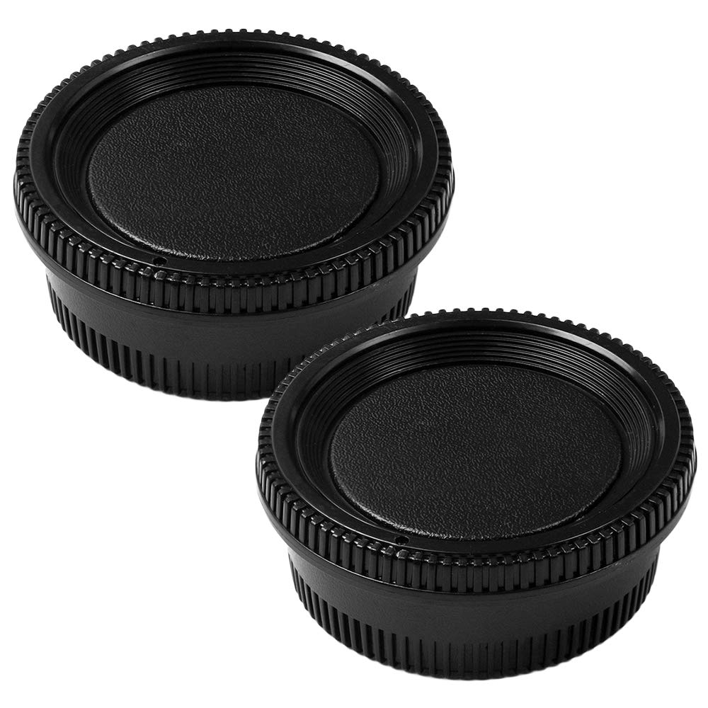 Fotover Camera Body Cap and Lens Rear Cap Cover Replacement Set for All Nikon DSLR Cameras D850 D810 D750 D7200 D610 D7100 D5300 D7000 D800 D5 D7500,2 Sets