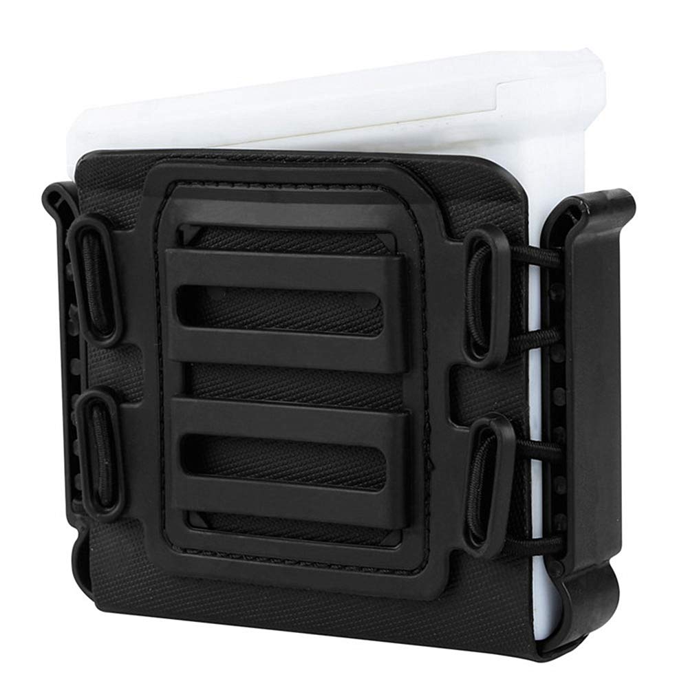 FIRECLUB Tactical Magazine Pouches Soft Shell Mag Carrier Holster with Molle and Belt Clip for ASW338 L96A1 Ares Mags Magazine (black)