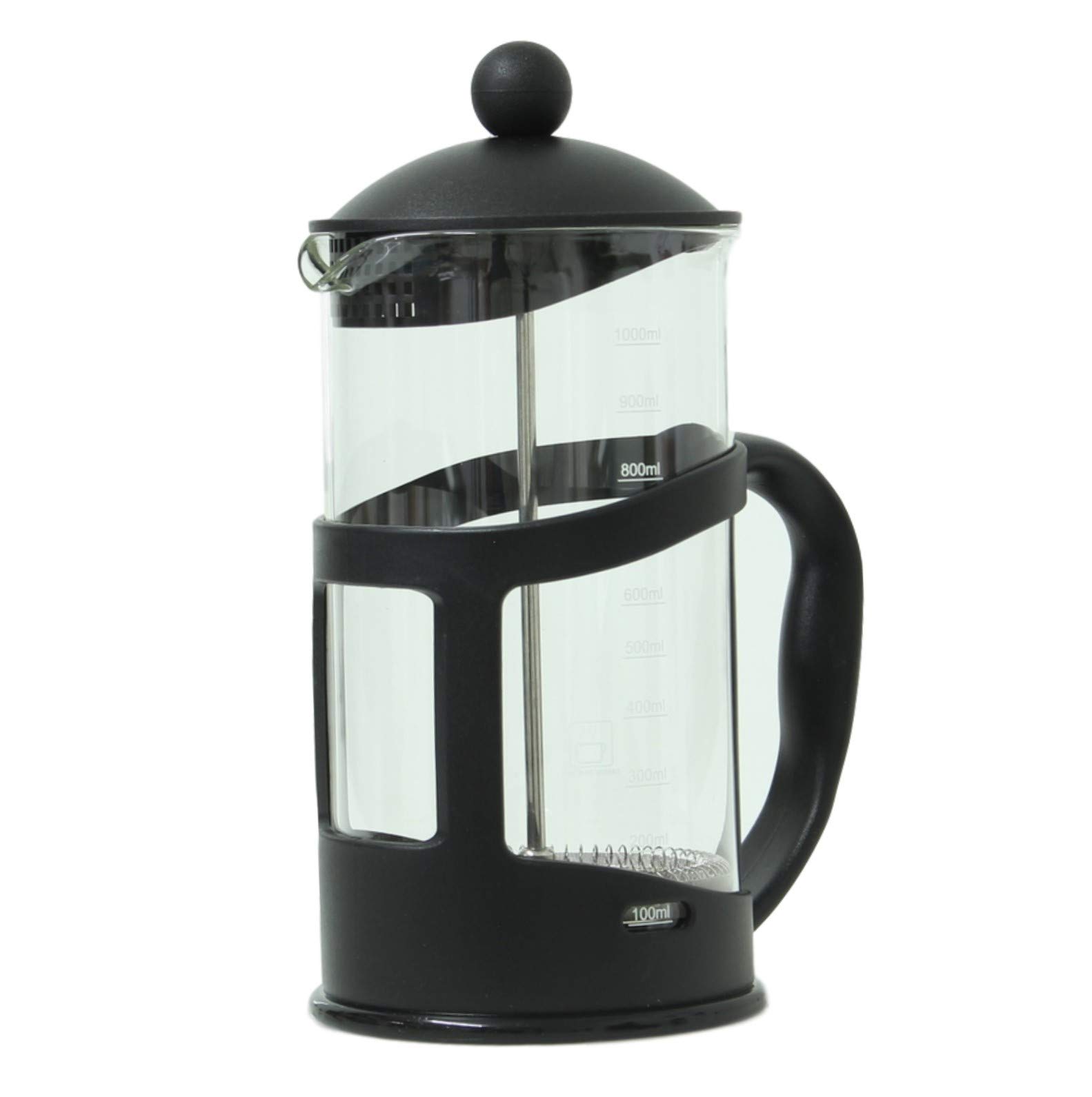 French Press 8 Cup Coffee Plunger - 1000ml Capacity - Easy-Clean Filter - Heat Resistant Frame and Handle