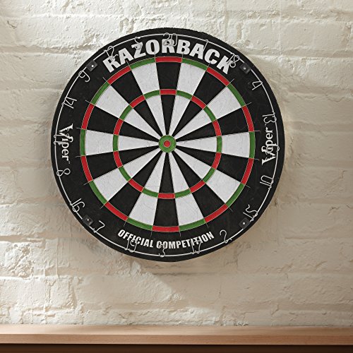 Viper Razorback Sisal/Bristle Steel Tip Dartboard with Staple-Free Spider