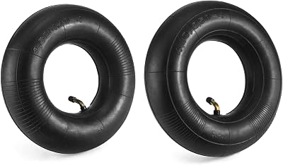 QWORK 2 Pieces 4.10/3.50-4 Inner Tube Bent Valve for Wheelbarrows Lawn Mowers