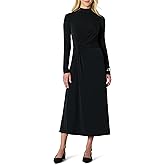 Amazon Essentials Women's Fit and Flare Long-Sleeved Short Maxi Dress
