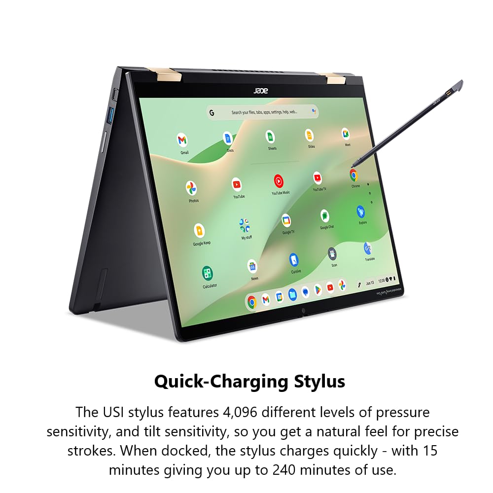 Acer Chromebook Spin 714 Laptop with Google AI – Intel Evo | Intel Core i7-1355U | 14