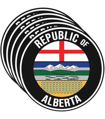 Alberta First Cowboy Hat Independent Patriotic Republic America's 51st State Canadians Our Land Our Rules MAGA Bumper Sticker Decal For Waterbottle Laptop Hardha (2, 4.8X5.5inch