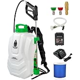 ALIENTABI 4Gal Self-Clean Battery Backpack Sprayer 8-116 PSI | Rotate self-cleaning button to enjoy auto cleaning, no gear limit-7x manual efficiency, 4hr runtime with 33ft spray distance