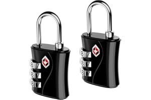 Ankilo TSA Approved Locks, 3-Digit Security Padlock, Luggage Locks TSA Approved, Set Your Own Combination Luggage Lock for Travel, Baggage, Suitcases & Backpacks