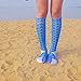 Oryer 2 Pairs Womens Mermaid Socks 3D Printing Long Knee High Socks Stockings