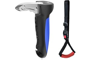 byojia 5 in 1 Vehicle Support Handles Elderly Portable Automotive Door Assist Handles Multifunction Car Handle for Elderly and Handicapped (Blue-with Nylon Handle)