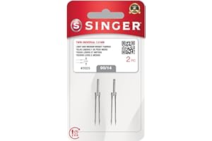 SINGER Twin Universal Sewing Machine Needles, Size 90/14-2PCS