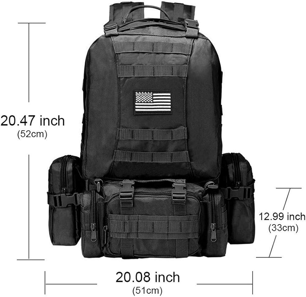 CVLIFE Military Tactical Backpack Army Rucksack Assault Pack Built-up Molle Bag : Clothing