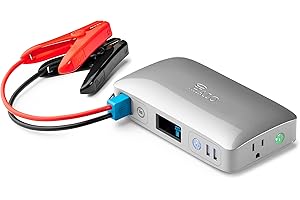 Halo Bolt ACDC Max 55500 mWh - Portable Phone Laptop Charger Car Jump Starter with Outlet, LCD Display, Flood Light and Car Charger - Platinum