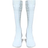 Scottish Highland Kilt Hose for Men, Ribbed Socks for USA Shoe Sizes, Wool Blend