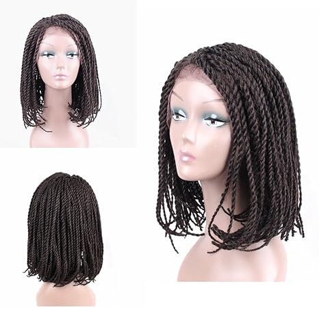 Hair Way Lace Front Braided Wigs Bob Style For Black Women