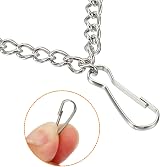 sourcing map 9.84" Hanging Chains with Clips, Stainless Steel, Pack of 4 view 4