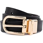Michael Kors Womens 1 Inch Reversible to Saffiano Leather Belt