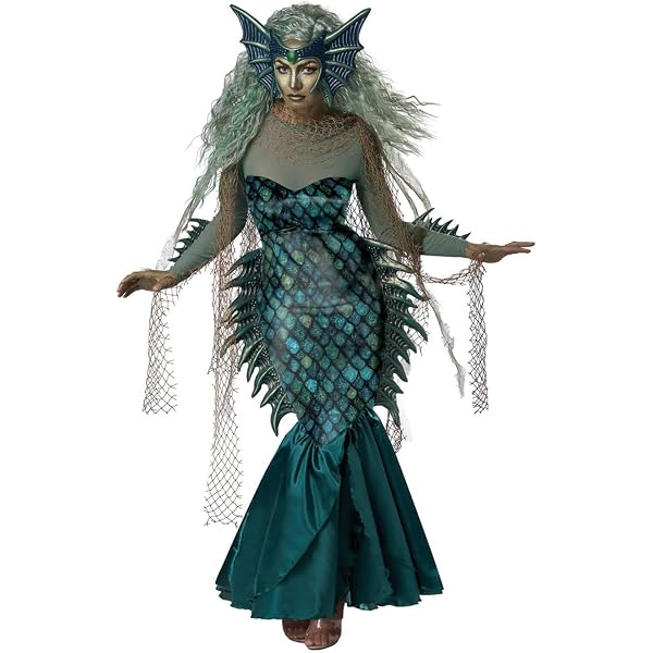 Amazon.com: GRAJTCIN Mermaid Skeleton Halloween Costume for Women Plus Size  Day of The Dead Maxi Dress Scary Cosplay Outfit (M, Skeleton Mermaid) :  Clothing, Shoes & Jewelry