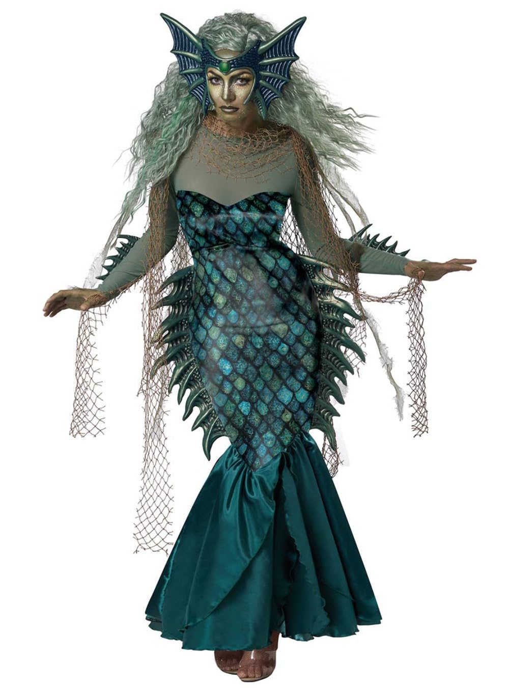 Photo 1 of California Costumes Womens Dark Sea Siren/Adult Adult Sized Costumes, Green/Blue, Large US
