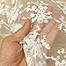 KINGSO Embroidery Cotton Lace Trim Wedding Fabric Cloth DIY Craft by the Yard White