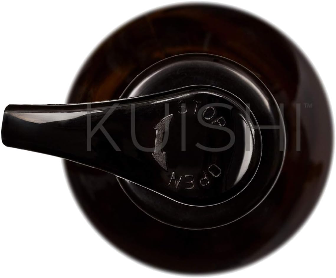 Kuishi 300ml Glass Soap Dispenser with Black Plastic Pump - Image 3