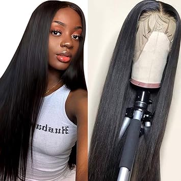 Amazon Com 13x6 Lace Front Wig Straight Bleached Knots Re4u