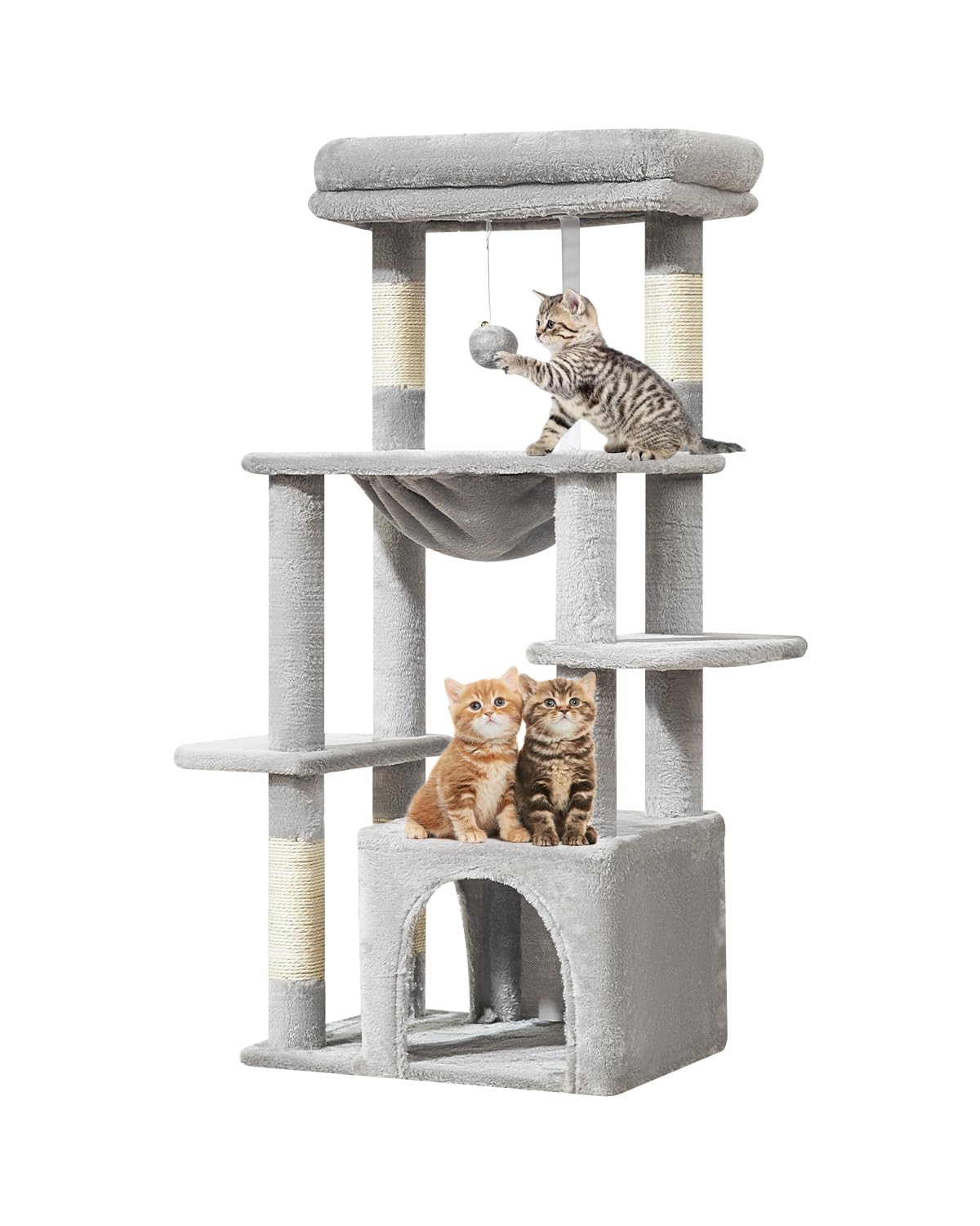Photo 1 of **FOR PARTS ONLY MISSING PIECES*** Taoqimiao Cat Tree,39.4-Inch Cat Tower for Indoor Cats,Suitable for Kittens with Luxurious cat condo with Soft Hammock and Luxurious Perch MS027W Light Gray