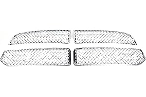 YOUNGERCAR Grill Overlay Grille Covers Insert Fits Dodge RAM 1500 2013 2014 2015 2016 2017 2018 Chrome Taped On 4PCS