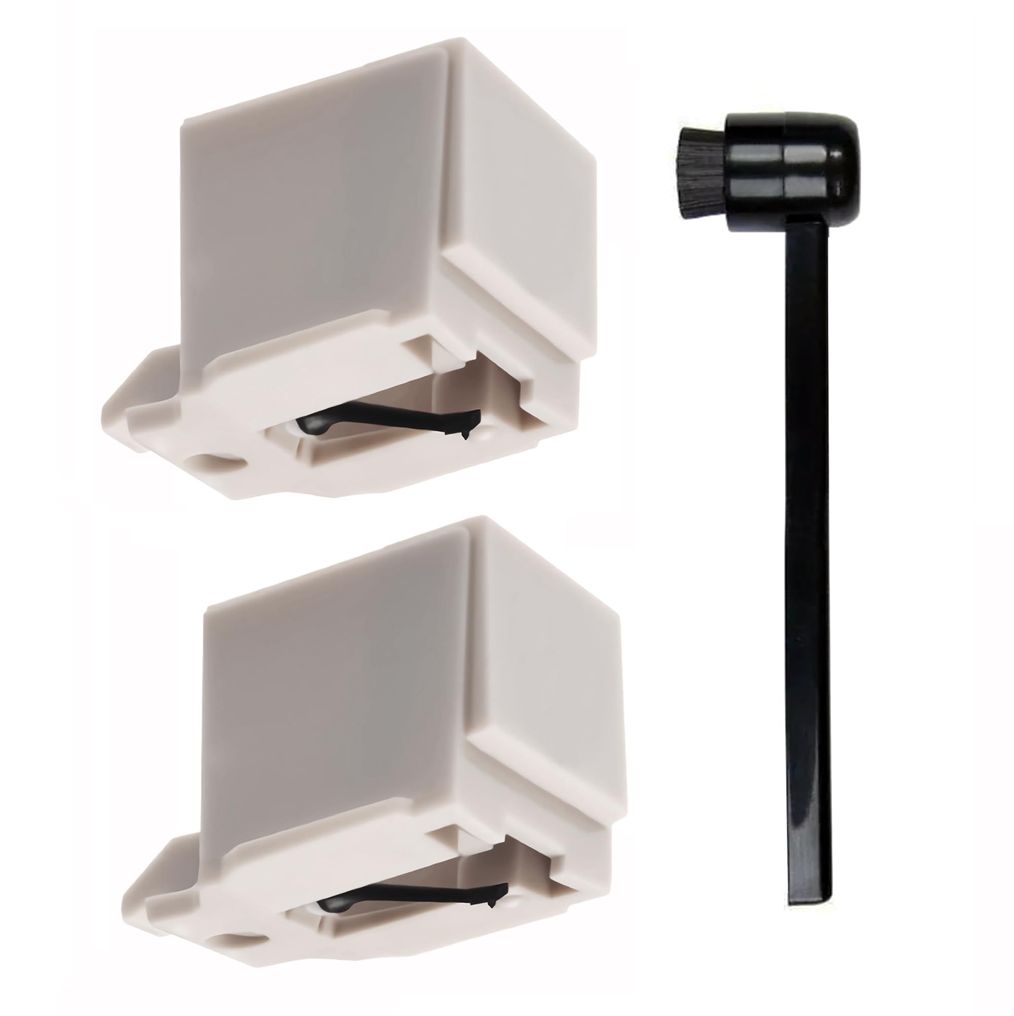 Photo 1 of 2pcs ATN3600L Diamond Record Player Needles Replacement with Stylus Cleaning Brush, Replacement Stylus Compatible with Audio-Technica AT-LP60X, AT-LP60XBT, and AT-LP60XBT-USB Vinyl Record Player