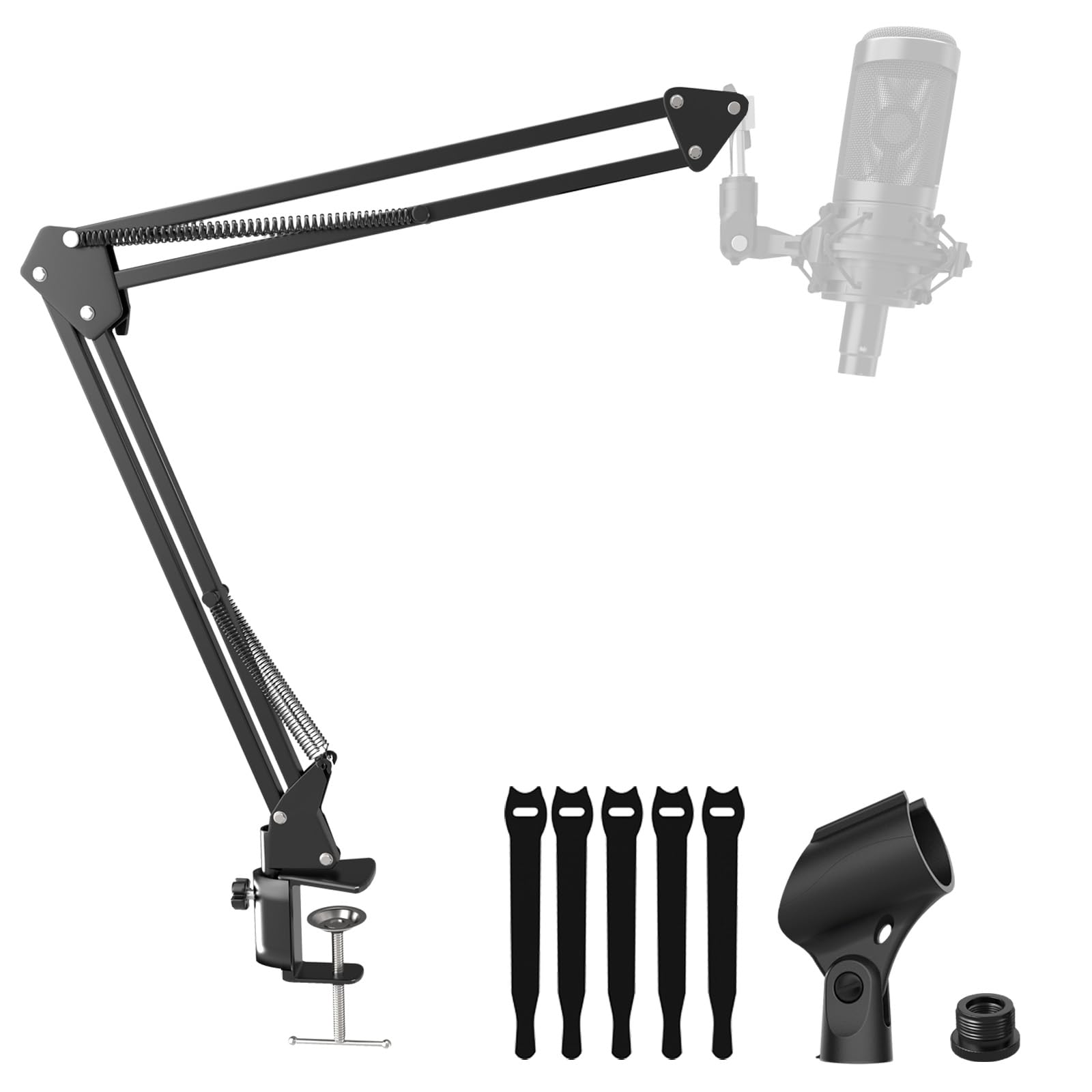 Photo 1 of Etour Mic Boom Arm Stand [MAX 3.3lbs ] Heavy Duty Microphone Holder Desk Mics Scissor Mount Streaming Accessories for Blue Yeti HyperX QuadCast S SoloCast snowball Fifine K669B AT2020 - Medium