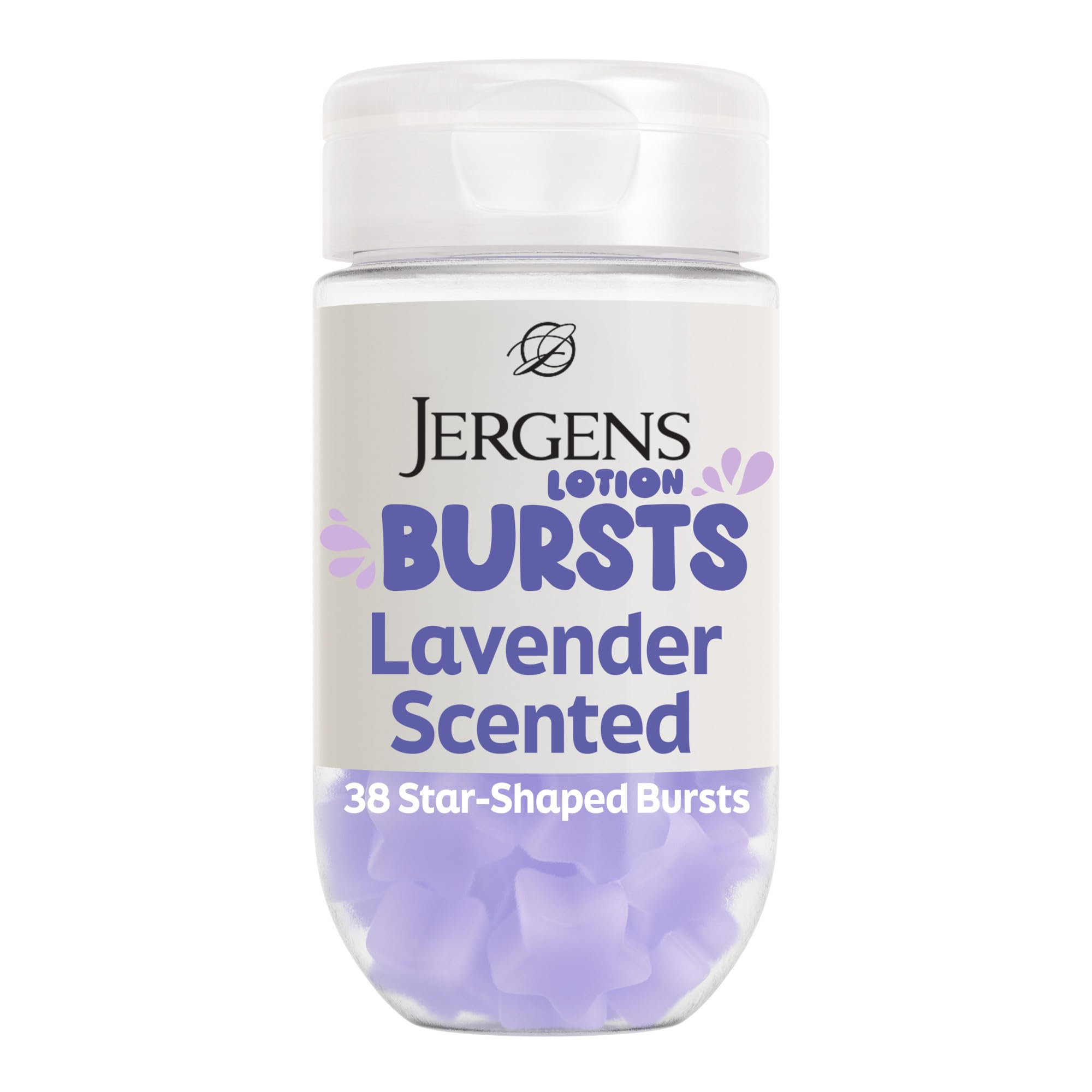 Photo 1 of Jergens Lavender Lotion Bursts, Squishy Star-Shaped Moisturizer Bursts, 38 Ct