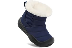 SCURTAIN Baby Boy Girl Winter Shoes Warm Slip On Snow Boots Infant Comfortable Water Resistance Indoor Outdoor Shoes for First Walkers Lightweight Toddler Fur Slippers