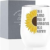 Onebttl Gammy Gifts, Sunflower Grandma Gifts, 12oz Stainless Steel Insulated Tumbler for Sunflower Lovers, Perfect for Mother's Day, Birthday