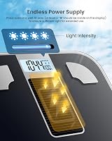 RENPHO Solar Powered Bluetooth Body Scale 400 lb, Fat %, App Sync view 2