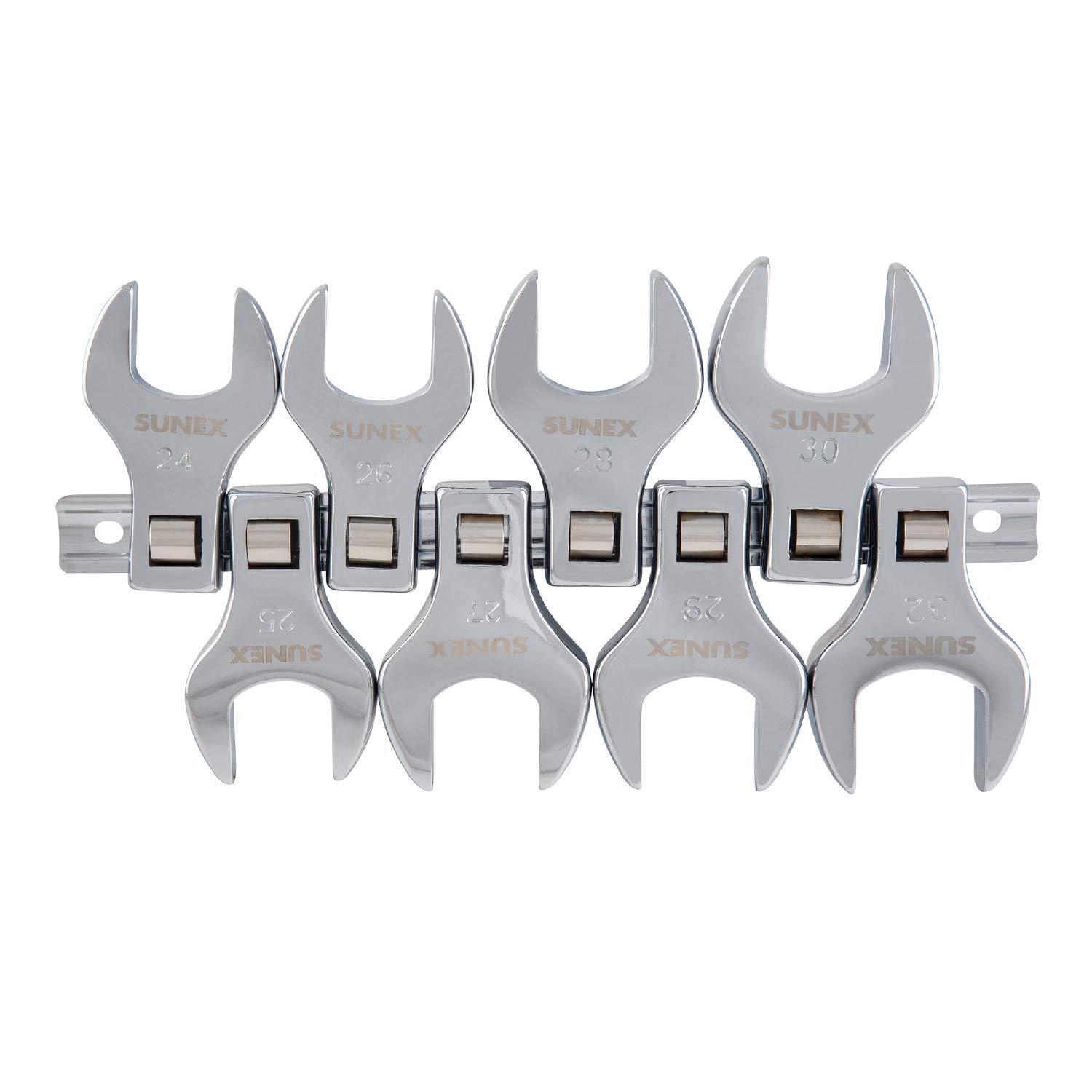 Sunex 9730A 8 Piece 1/2" Dr. Jumbo Metric Crowfoot Wrench Set CRV โ image 1