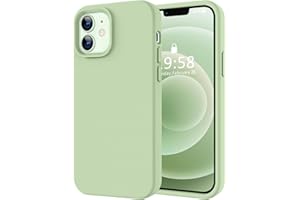 LOVE 3000 Designed for iPhone 12 Case/iPhone 12 Pro Case, Premium Silicone with [Soft Anti-Scratch Microfiber Lining] Shockproof Protective Phone Case for Men Women Girls 6.1", Matcha