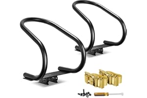 TOBUMO 2 Pack E-Track Wheel Chock & Strap Kit|E Track Motorcycle Wheel Chock for Trailers for etrack system|E-Track Accessories for Enclosed Trailer- Supports Tire dirt bike, motorcycle for Garages and Trail