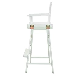 Casual Home Director's Chair ,White Frame/White