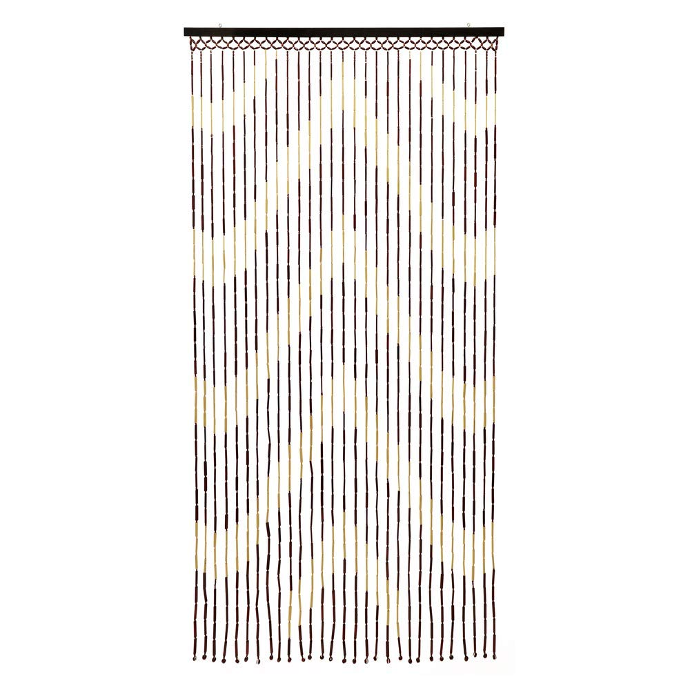 JVL Provence Hanging Wooden Beaded Door Curtain, Arrows