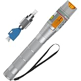 Visual Fault Locator Fiber Optic Cable Tester, VFL Light Pen Tester, Fiber Finder for FTTH Network Maintenance, Universal 2.5mm Connector Compatible with FC SC ST LC Adapter