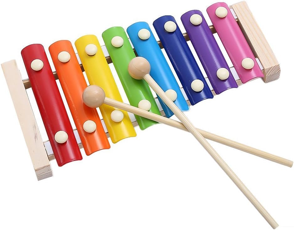 Alytimes 8-Note Xylophone ，Toddler Glockenspiel, Perfect for First Instrument for All Ages.