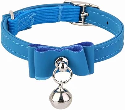 Collier Reglable Avec Pendentif Cloche Pour Chaton Chat Bleu Amazon Fr Bricolage