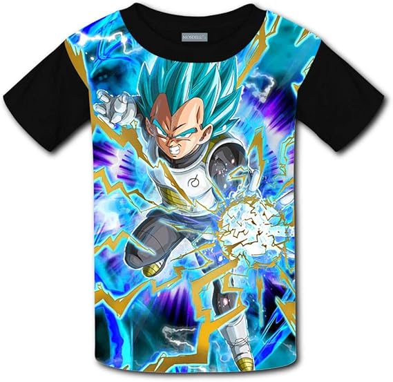 Amazon 児童ファション 半袖 Tシャツ ベジータ ドスーパーサイヤ人 面白い図案デザイン 夏のプレゼント Tシャツ カットソー 通販